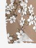 Flowers Leaf Print Convertible Hawaii Beach Cover -  