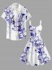 Robe débardeur hawaïenne à imprimé hibiscus grande taille - Blanc S