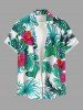 Hibiscus Flowers Tropical Leaf Print Plus Size Matching Hawaii Beach Outfit For Couples -  