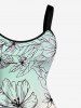 Robe débardeur hawaïenne grande taille à imprimé ombré de feuilles de tournesol - Multi S