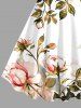 Robe hawaïenne grande taille à imprimé ombré de fleurs, feuilles et branches - Olive Verte XS