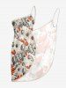 Flowers Leaf Print Convertible Hawaii Beach Cover -  