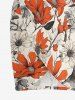 Flowers Leaf Print Convertible Hawaii Beach Cover -  