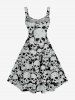 Robe débardeur hawaïenne à imprimé têtes de mort grande taille - Noir XS