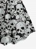 Robe débardeur hawaïenne à imprimé têtes de mort grande taille - Noir XS