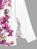 Flowers Print Split Hawaii Midi Dress -  