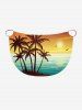 Paréo de plage hawaïen convertible grande taille à imprimé ombré de cocotiers - Brun 2X