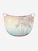 Paréo de plage hawaïen convertible grande taille à imprimé ombré de cocotiers - Brun 3X
