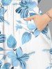 Flowers Print Split Hawaii Midi Dress -  