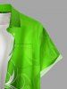 St. Patrick's Day Curve Branch Print Matching Hawaii Beach Outfit For Couples -  