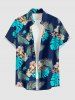 Tropical Leaf Hibiscus Flower Print Matching Hawaii Beach Outfit For Couples -  
