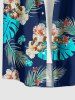 Tropical Leaf Hibiscus Flower Print Matching Hawaii Beach Outfit For Couples -  