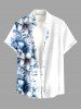 Flowers Leaf Tropical Print Plus Size Matching Hawaii Beach Outfit For Couples -  