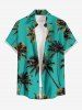 Matching Hawaii Shirt and Romper Plus Size Beach Outfit Coconut Tree Printed for Couples -  