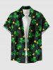 St. Patrick's Day Cloves Leaf Print Plus Size Matching Outfit For Couples -  