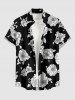 Flowers Leaf Print Matching Hawaii Beach Outfit For Couples -  
