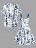 Coconut Tree Dinosaur Sea Waves Print Hawaii Tank Dress -  