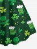 Robe débardeur imprimée bière et clous de girofle pour la Saint-Patrick (grandes tailles) - Vert profond XS