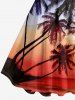 Robe débardeur Hawaï à imprimé ombré cocotier - Orange XXS