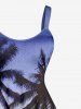 Robe débardeur Hawaï à imprimé dégradé cocotier - Orange XS