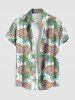 Colorful Pineapple Striped Print Plus Size Matching Hawaii Beach Outfit For Couples -  