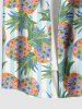 Colorful Pineapple Striped Print Plus Size Matching Hawaii Beach Outfit For Couples -  