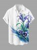Flower Leaf Plant Watercolor Print Plus Size Matching Hawaii Beach Outfit For Couples -  