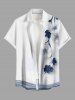 Flower Branch Print Plus Size Matching Hawaii Beach Outfit For Couples -  