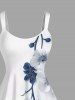 Flower Branch Print Plus Size Matching Hawaii Beach Outfit For Couples -  