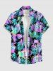 Hibiscus Flowers Tropical Leaf Print Matching Hawaii Beach Outfit For Couples -  