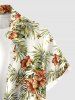 Hibiscus Flowers Tropical Leaf Print Matching Hawaii Beach Outfit For Couples -  
