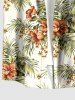 Hibiscus Flowers Tropical Leaf Print Matching Hawaii Beach Outfit For Couples -  