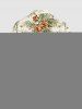 Plus Size Hibiscus Flowers Tropical Leaf Print Buttons Pocket Hawaii Shirt For Men -  