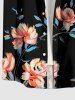 Plus Size Flowers Leaf Oil Painting Print Buttons Pocket Hawaii Shirt For Men -  