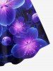 Galaxy Flowers Print Hawaii Tank Dress -  