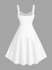 Coconut Tree Bird Print Hawaii Tank Dress -  