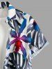 Flowers Tropical Leaf Print Buttons Pocket Hawaii Shirt For Men -  