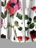 Chemise hawaïenne grande taille à imprimé floral et feuilles, boutons et poche pour homme - Rose clair 4XL