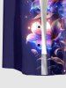 Plus Size Flower Leaf Glitter 3D Print Buttons Pocket Hawaii Shirt For Men - Concorde S