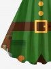 Elf Costume Print St. Patrick's Day A Line Dress -  