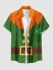 Chemise à poches boutonnées grande taille pour homme, imprimé elfe, pour la Saint-Patrick - Vert M
