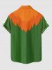 Chemise à poches boutonnées grande taille pour homme, imprimé elfe, pour la Saint-Patrick - Vert 4XL
