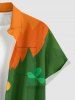 Chemise à poches boutonnées grande taille pour homme, imprimé elfe, pour la Saint-Patrick - Vert 4XL