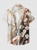 Flower Branch Glitter Ombre Print Plus Size Matching Hawaii Beach Outfit For Couples -  