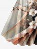 Flower Branch Glitter Ombre Print Plus Size Matching Hawaii Beach Outfit For Couples -  