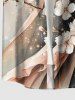 Flower Branch Glitter Ombre Print Plus Size Matching Hawaii Beach Outfit For Couples -  