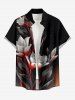Ombre Flower Leaf Print Plus Size Matching Hawaii Beach Outfit For Couples -  