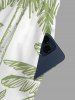 Combinaison hawaïenne à imprimé cocotier et col en V, jambes larges - Vert clair 2XL