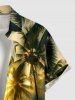 Coconut Tree Sunshine Print Hawaii Button Pocket Shirt For Men -  