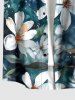 Flowers Leaf Watercolor Print Buttons Pocket Hawaii Shirt For Men -  
